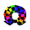 Rainbow Checkered Hair Scrunchie