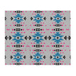 Native Pink and Teal Pattern on Gray Throw Blanket